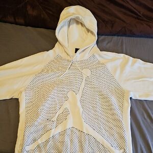 Jordan White Mesh Pattern Sweater